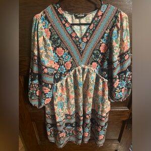BTFBM - Multicolor, Floral Print, Dress, Size M, EUC